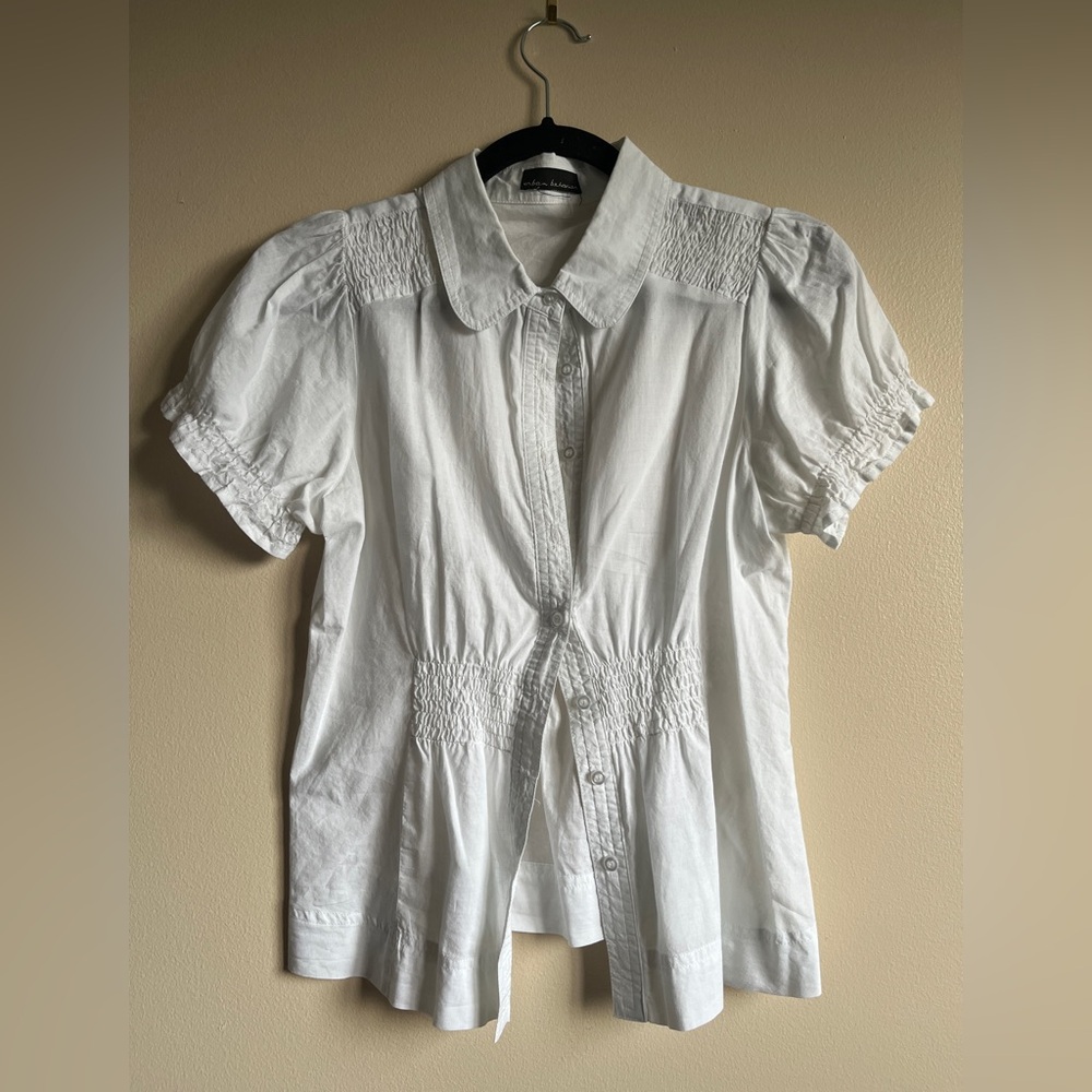 Urban Behaviour White Short Sleeve Blouse